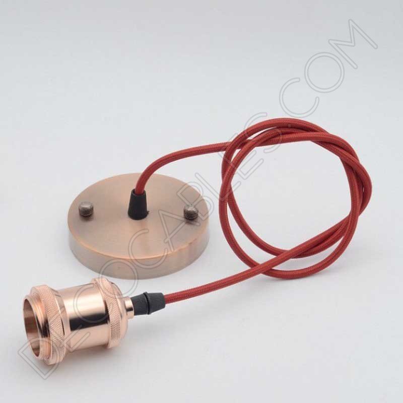 Portalámparas vintage metálico para pantalla serie Oro color cobre Portalámparas vintage metálico para pantalla serie Oro color cobre