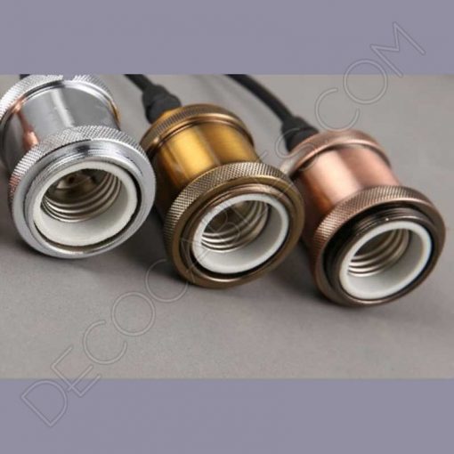 Portalámparas vintage metálico serie Oro 29 Portalámparas vintage metálico para pantalla serie Oro varios colores