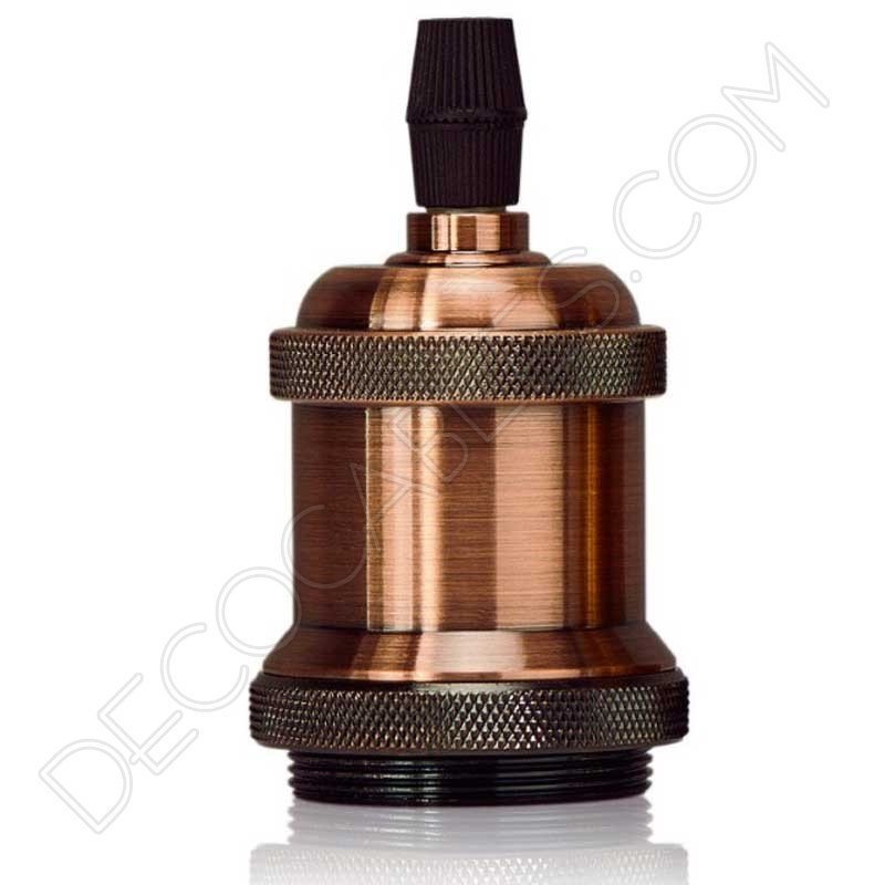 Portalámparas vintage metálico para pantalla serie Oro color cobre viejo Portalámparas vintage metálico para pantalla serie Oro color cobre viejo