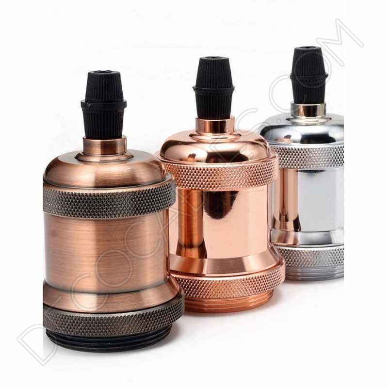 Portalámparas vintage metálico para pantalla serie Oro color cobre viejo Portalámparas vintage metálico para pantalla serie Oro color cobre viejo