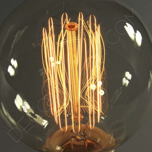 Bombilla Edison Globo filamento de carbono rayado