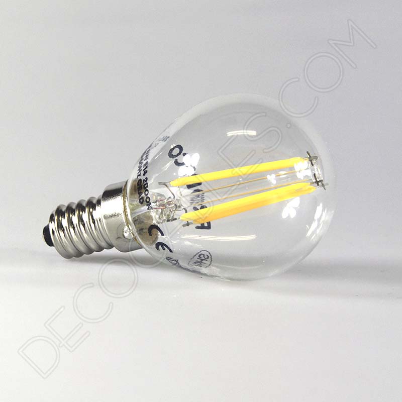 Bombilla de filamento led esférica casquillo E14 Bombilla de filamento led esférica casquillo E14