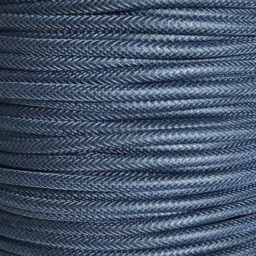 Cable textil eléctrico efecto cuero (Azul oscuro) 3 Cable eléctrico efecto cuero azul oscuro