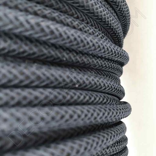 Cable textil eléctrico efecto cuero (Azul oscuro) 2 Cable eléctrico efecto cuero azul oscuro