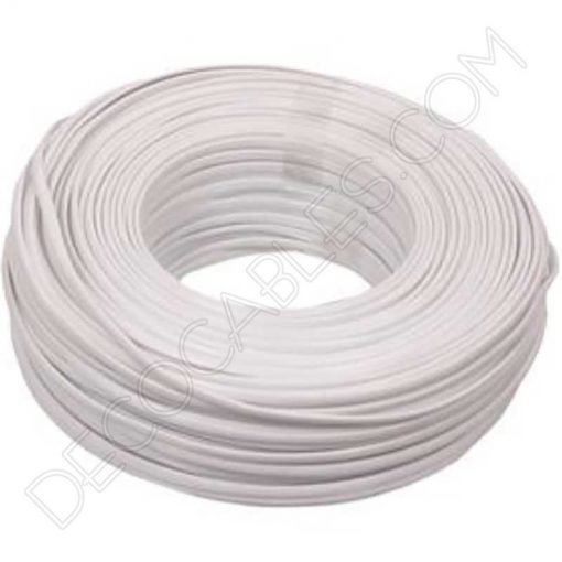 Cable eléctrico decorativo de silicona blanco