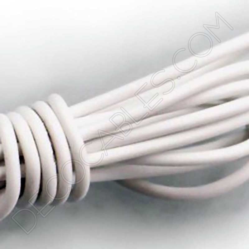 Cable eléctrico decorativo de silicona blanco Cable eléctrico decorativo de silicona blanco