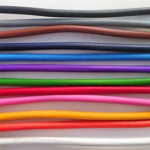 Cable eléctrico decorativo de silicona varios colores