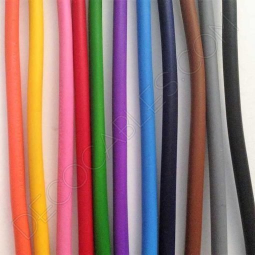 Cable eléctrico decorativo de silicona varios colores