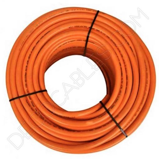 Cable eléctrico decorativo de silicona naranja
