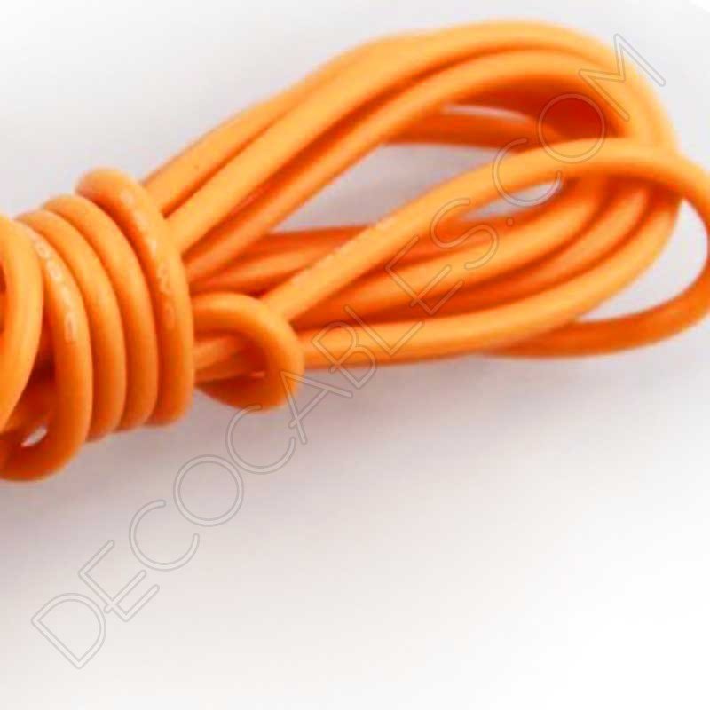 Cable eléctrico decorativo de silicona naranja Cable eléctrico decorativo de silicona naranja