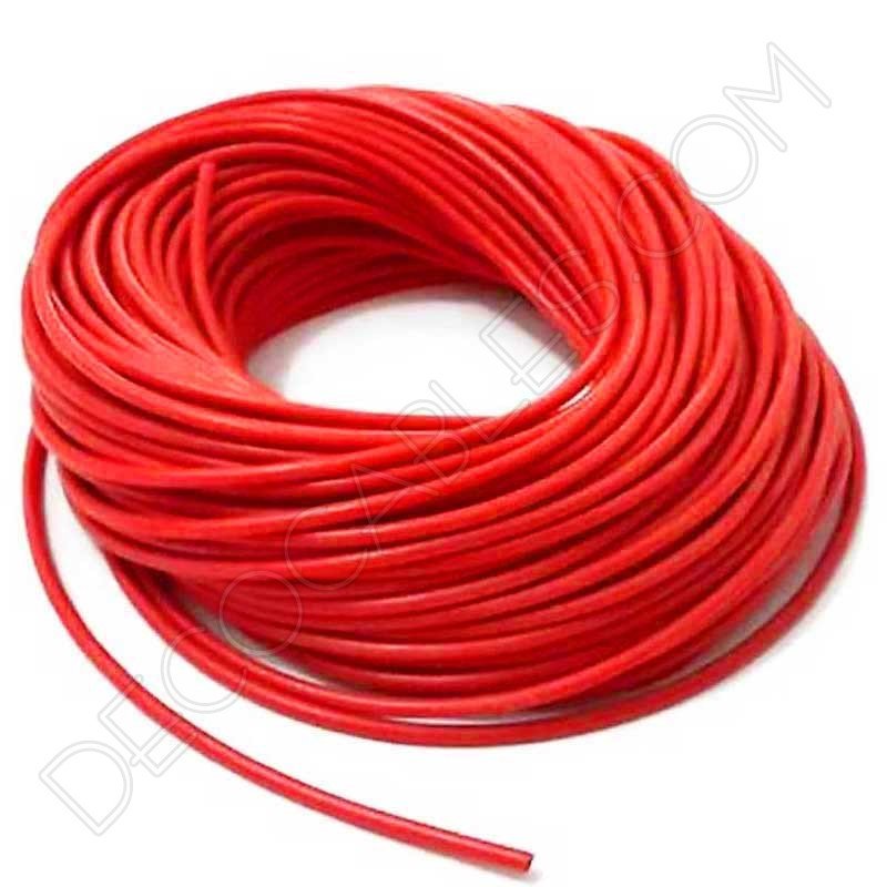 Cable eléctrico decorativo de silicona rojo Cable eléctrico decorativo de silicona rojo