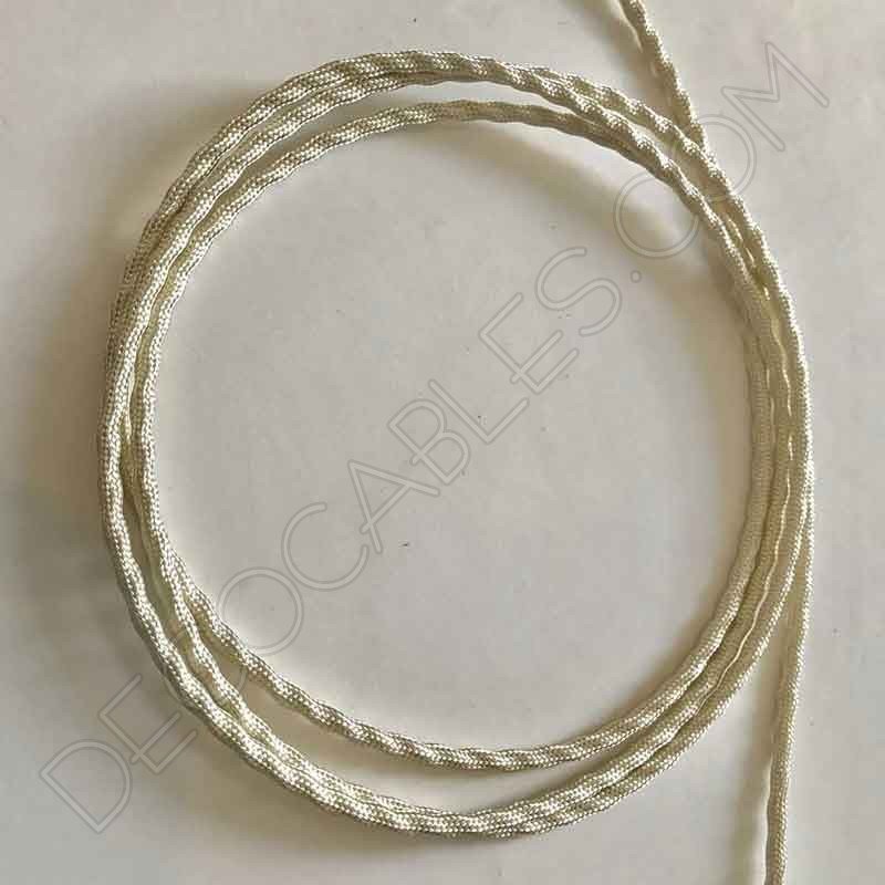 Cable decorativo semi trenzado color blanco Cable decorativo semi trenzado color blanco