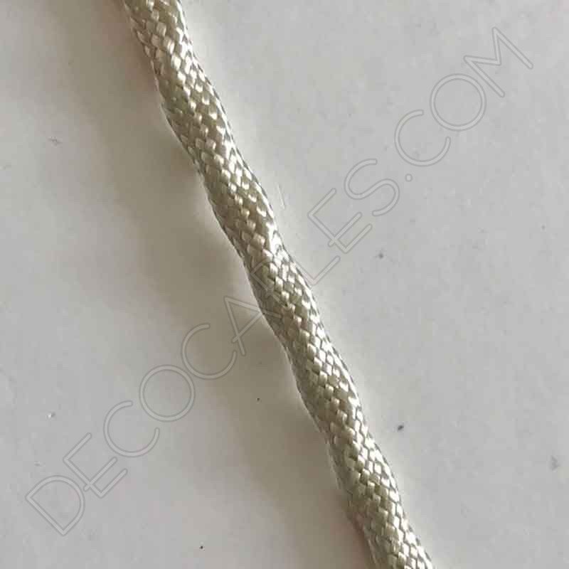 Cable decorativo semi trenzado color blanco Cable decorativo semi trenzado color blanco