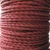 Cable semi trenzado de algodón (Granate) 4 Cable decorativo semi trenzado color granate