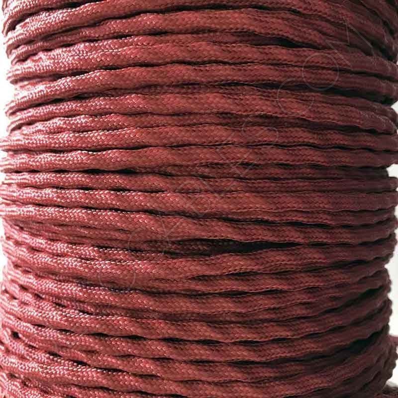 Cable decorativo semi trenzado color granate Cable decorativo semi trenzado color granate