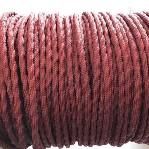 Cable decorativo semi trenzado color granate