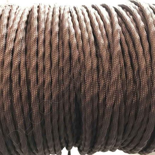 Cable decorativo semi trenzado color marrón