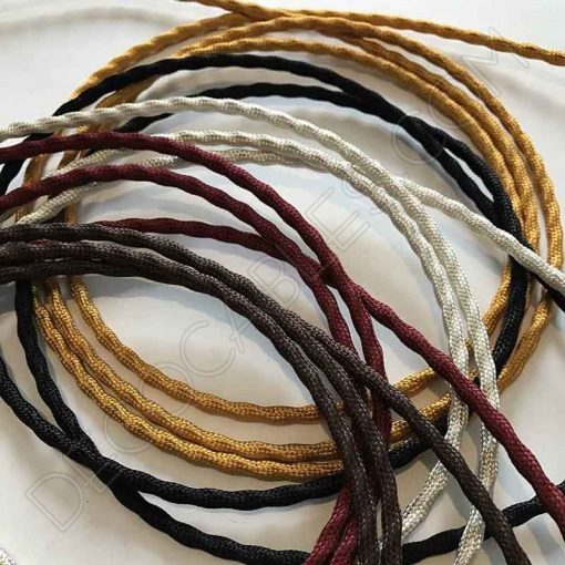 Cable semi trenzado de algodón (Dorado) 4 Cable decorativo semi trenzado varios colores