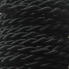Cable trenzado de seda (Negro) 3 Cable eléctrico trenzado de seda negro