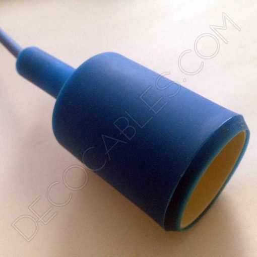 Portalámpara de silicona color azul