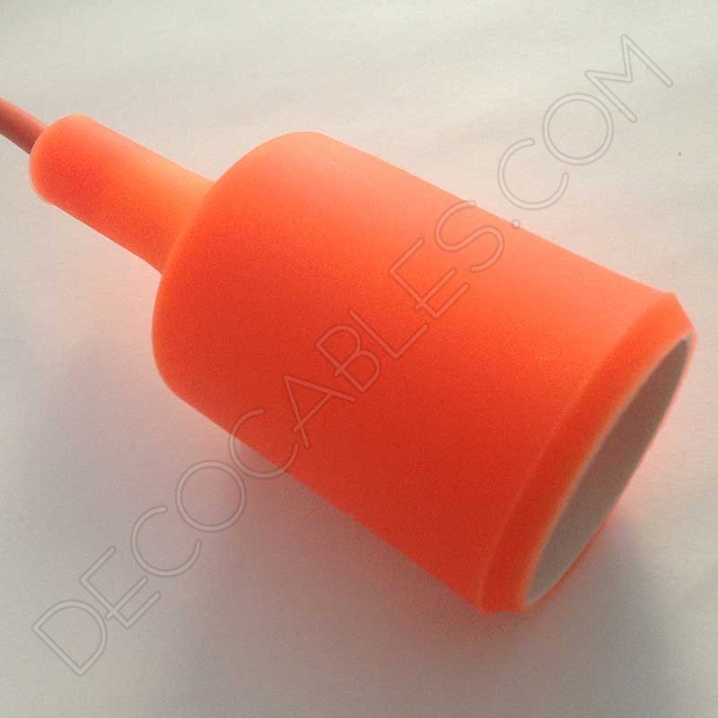 Portalámpara de silicona color naranja Portalámpara de silicona color naranja