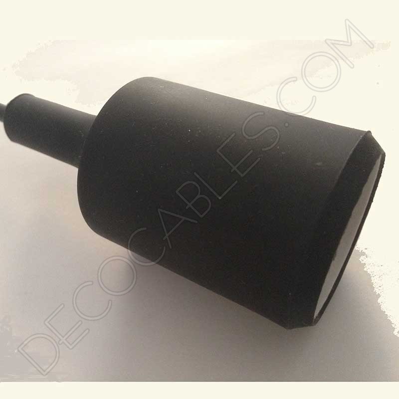 Portalámpara de silicona color negro Portalámpara de silicona color negro