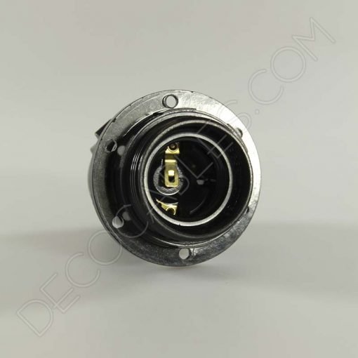 Portalámparas Baquelita para pantalla con interruptor 4 Portalámparas de baquelita para pantallas con interruptor color negro