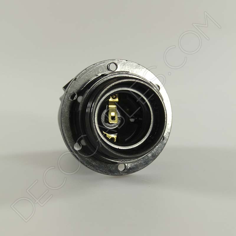 Portalámparas de baquelita para pantallas con interruptor color negro Portalámparas de baquelita para pantallas con interruptor color negro