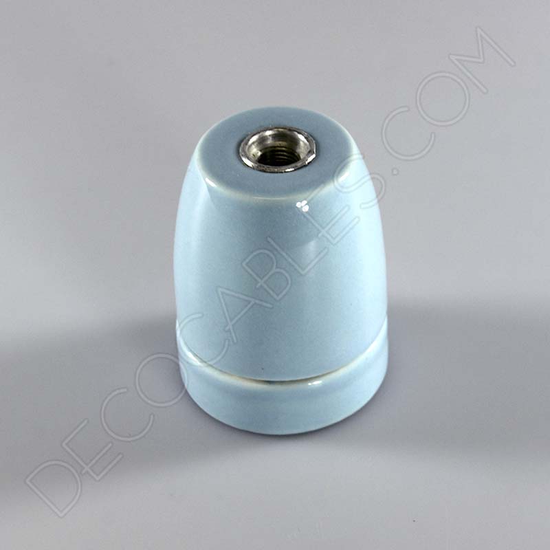 Portalámparas de cerámica en color azul celeste Portalámparas de cerámica en color azul celeste