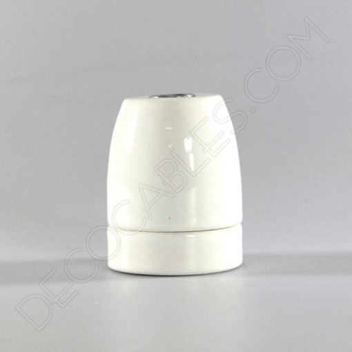 Portalámparas cerámico E27 (Varios colores) 15 Portalámparas de cerámica en color blanco