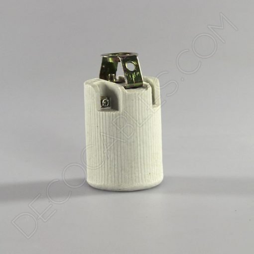 Portalámparas de porcelana E27 y E14 3 Portalámparas de porcelana casquillos E27 y E14