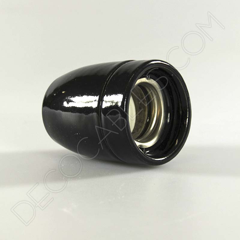 Portalámparas de cerámica en color negro Portalámparas de cerámica en color negro