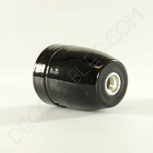 Portalámparas cerámico E27 (Varios colores) 10 Portalámparas de cerámica en color negro