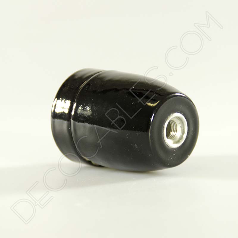 Portalámparas de cerámica en color negro Portalámparas de cerámica en color negro