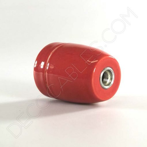 Portalámparas cerámico E27 (Varios colores) 7 Portalámparas de cerámica en color rojo