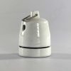 Portalámparas cerámico esmaltado colgante (Blanco mate) 28 Portalámparas cerámico