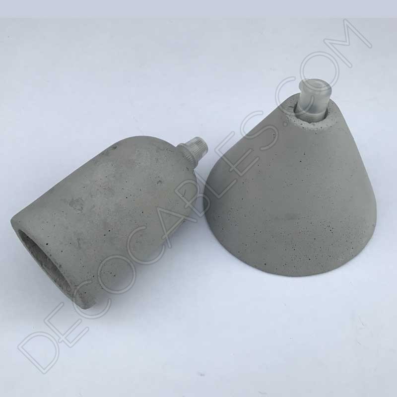 Florón soporte de techo para lámpara en hormigón Florón soporte de techo para lámpara en hormigón