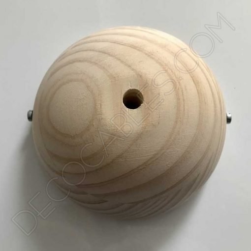 Florón de madera para lámpara modelo Media Bola 3 Florón soporte de techo lámpara en madera modelo media bola