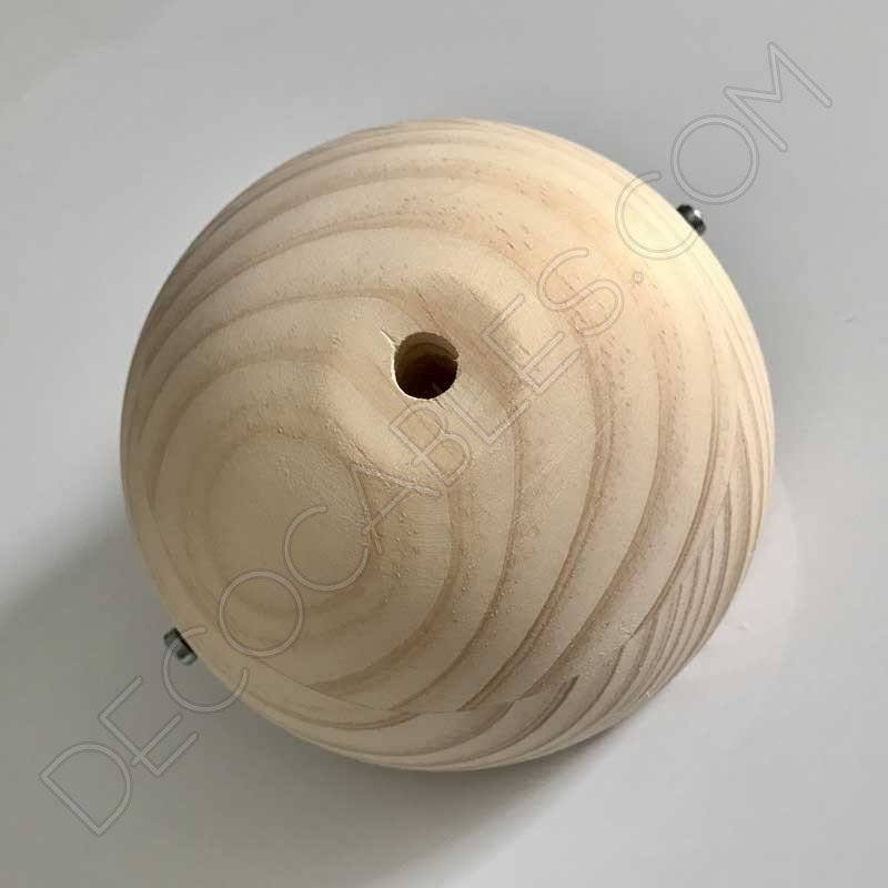 Florón soporte de techo lámpara en madera modelo media bola Florón soporte de techo lámpara en madera modelo media bola