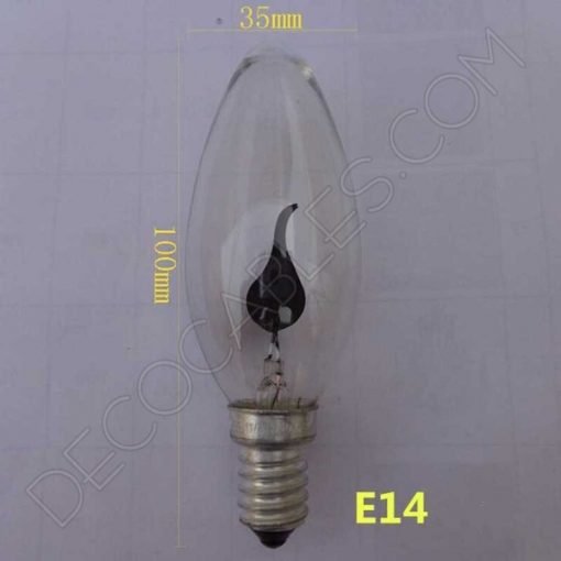 bombilla vela estándar llama oscilante casquillo E14