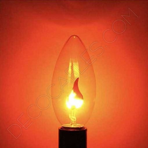 Bombilla llama oscilante mini casquillo E14