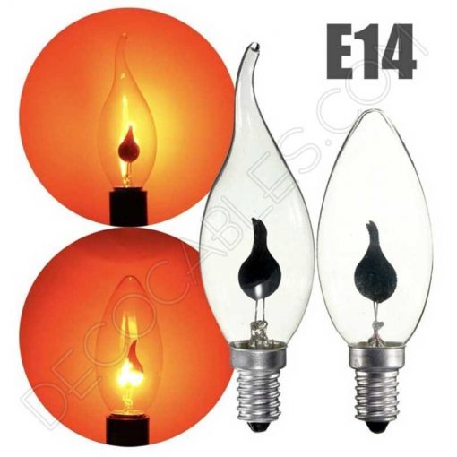 bombilla vela llama oscilante casquillo E14