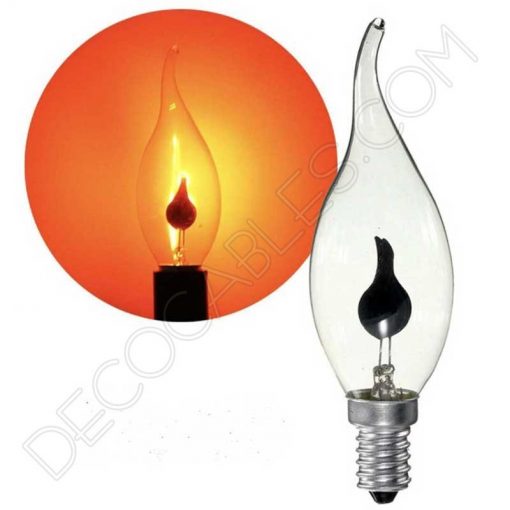 bombilla vela pico llama oscilante casquillo E14