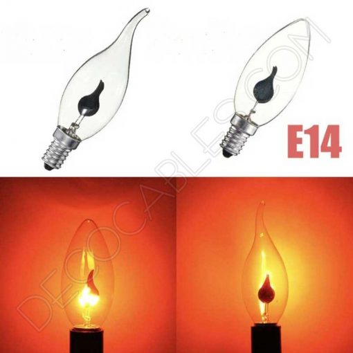 bombilla vela llama oscilante casquillo E14