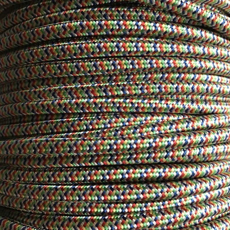 Cable eléctrico textil multicolor Cable eléctrico textil multicolor