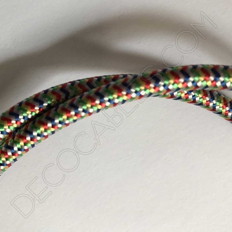 Cable eléctrico textil multicolor Cable eléctrico textil multicolor
