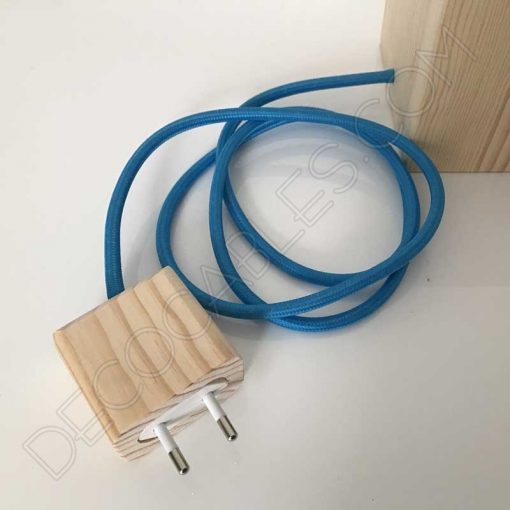 Clavija bipolar macho de madera 2 Clavija bipolar macho de madera para lámparas