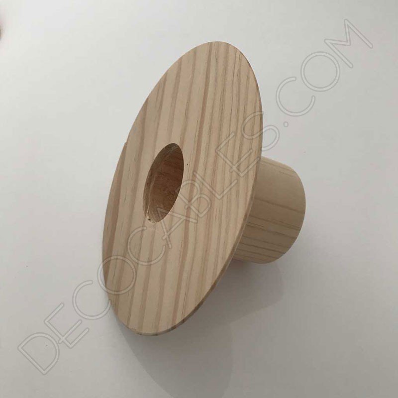 Cubre portalámparas de madera modelo sombrero Cubre portalámparas de madera modelo sombrero