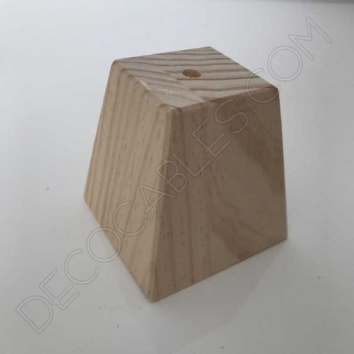 Cubre portalámparas de madera modelo pirámide