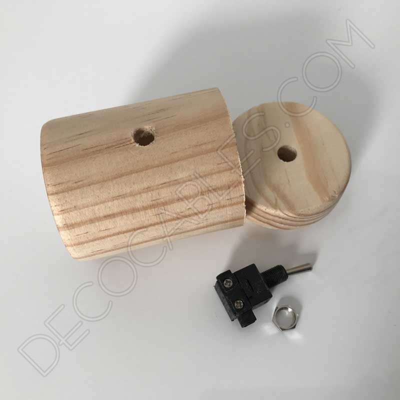 Interruptor de paso de madera para lámparas Interruptor de paso de madera para lámparas
